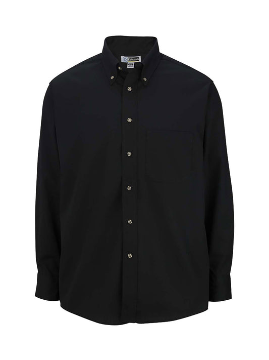 Men's 1-Pocket Long Sleeve Poplin Shirt - 1280 - Black