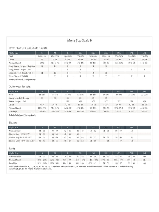 SIZECHART