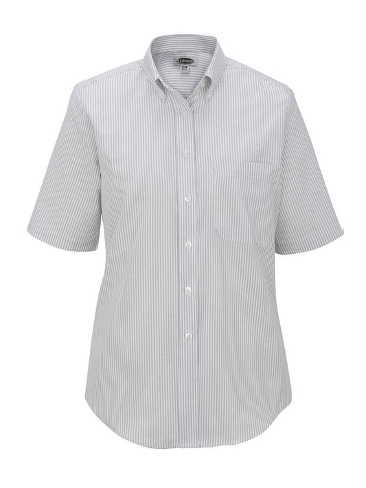 Women's Short Sleeve Easy Care Shirt - 5027 - Grey Stripe