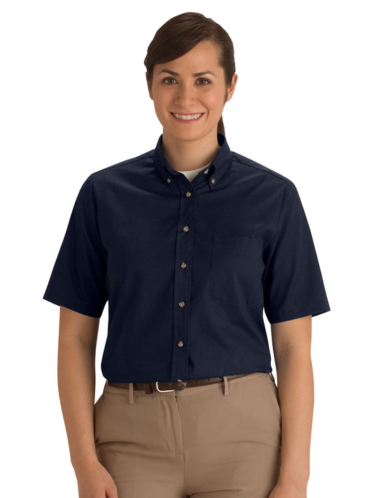 Women's One-Pocket Poplin Short Sleeve Shirt - 5230 - Navy