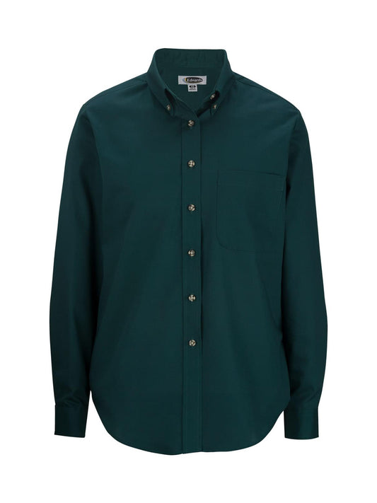 Women's One-Pocket Poplin-Long Sleeve - 5280 - Teal