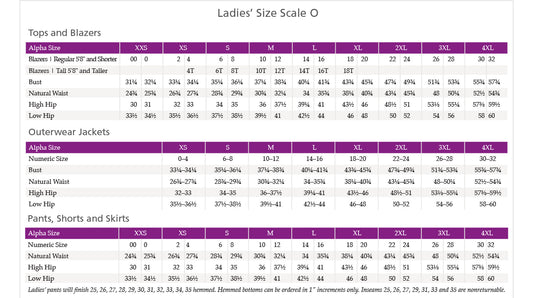 SIZECHART