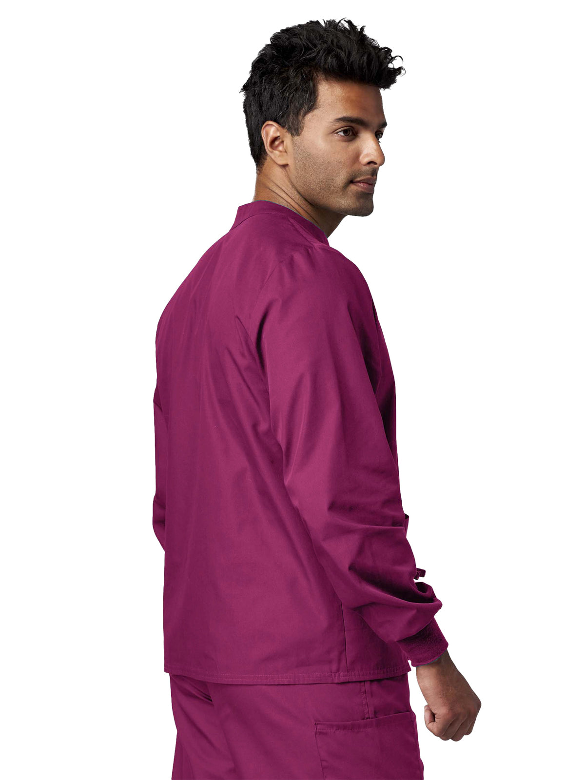 Unisex 4-Pocket Snap Front Jacket - 14780 - Plumberry Wine