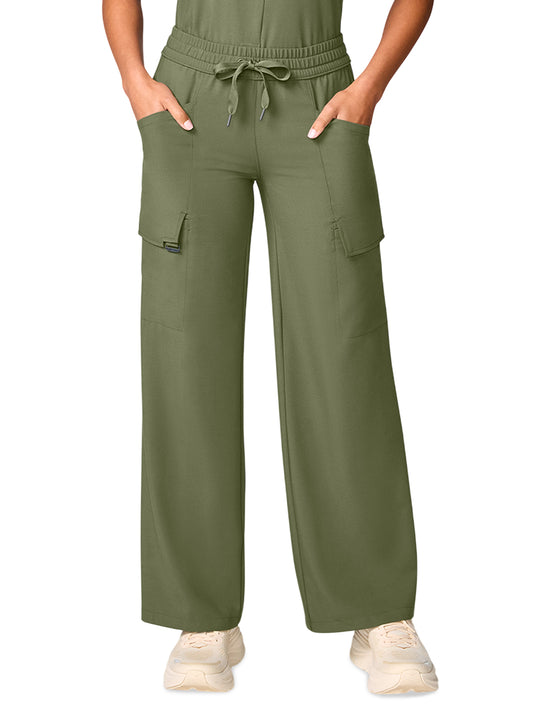 Women's 6-Pocket Drawstring Pants - 158 - Olive