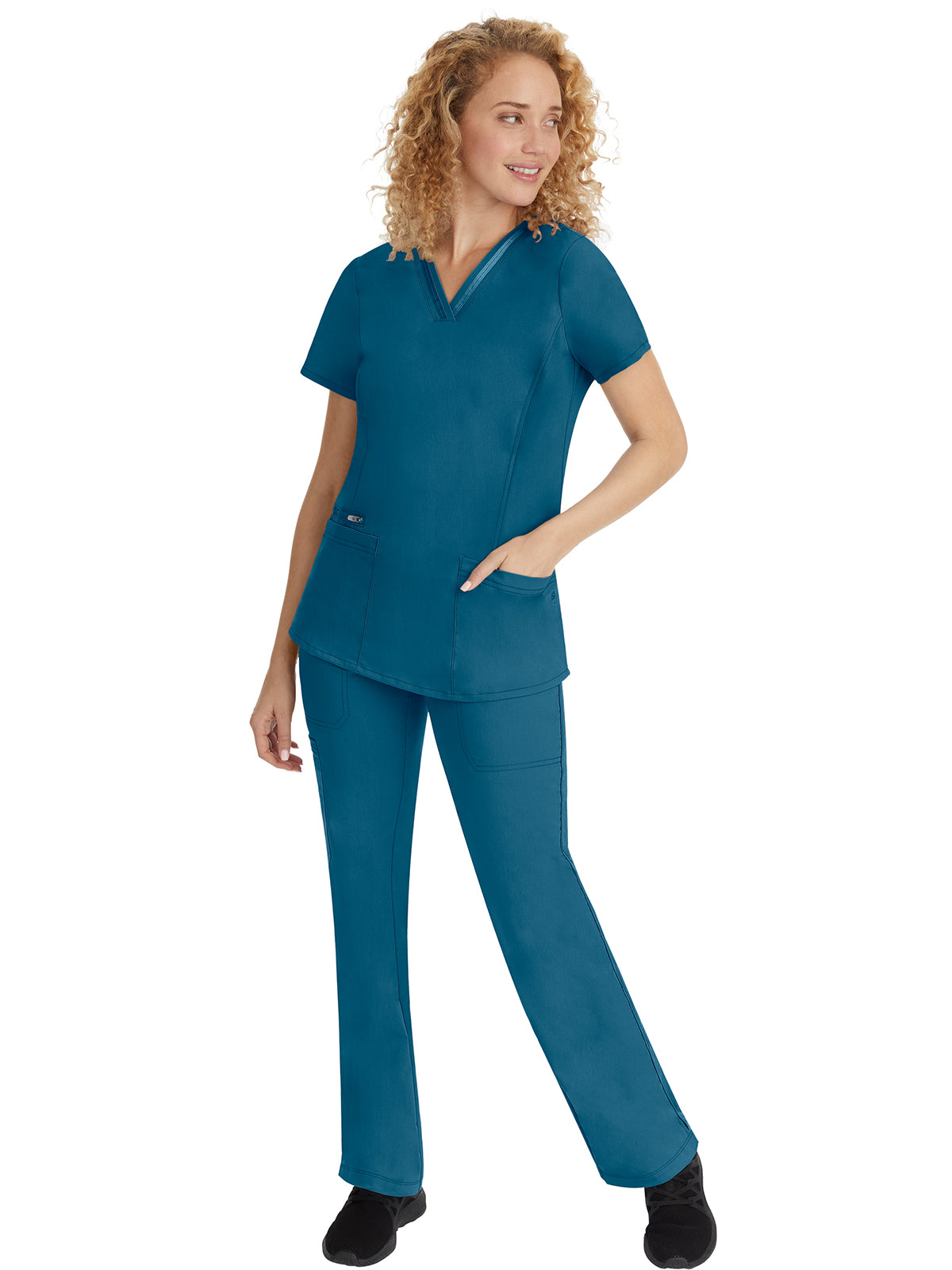 Women's 3-Pocket Jasmin Ribbon Trim Top - 2278 - Caribbean