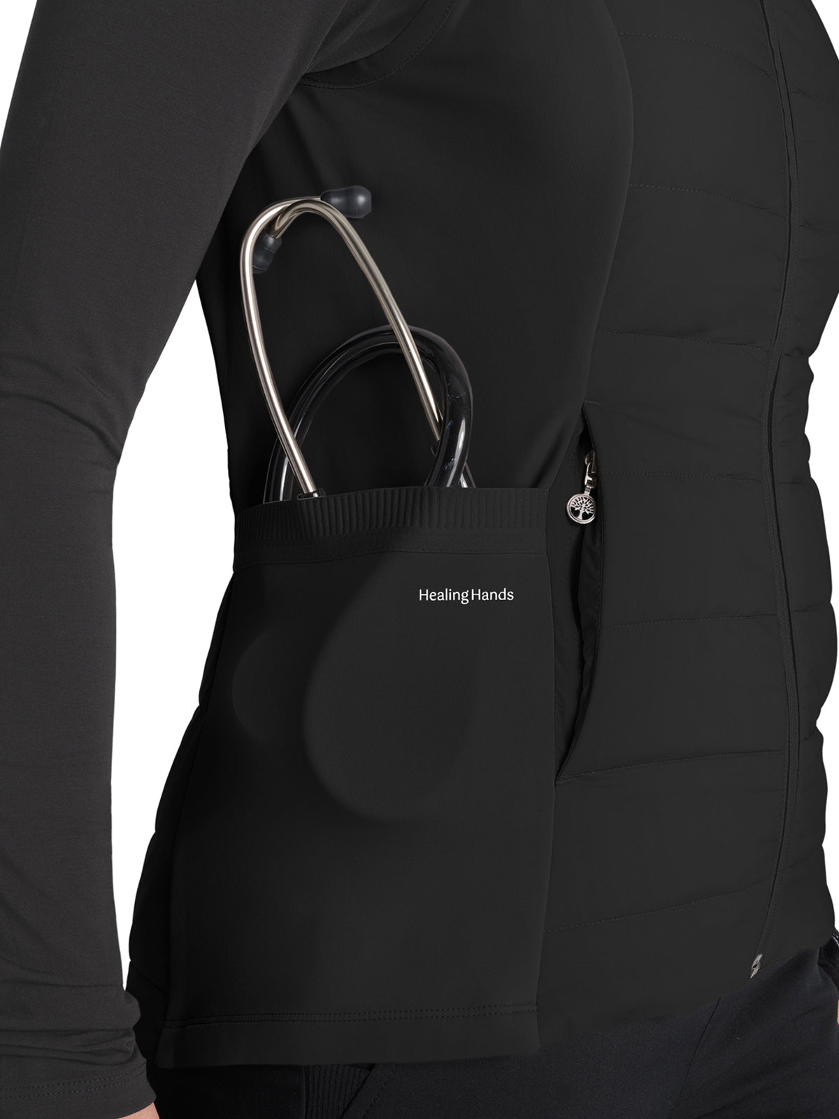 Women's 7-Pocket Khloe Quilted Vest - 500F - Black