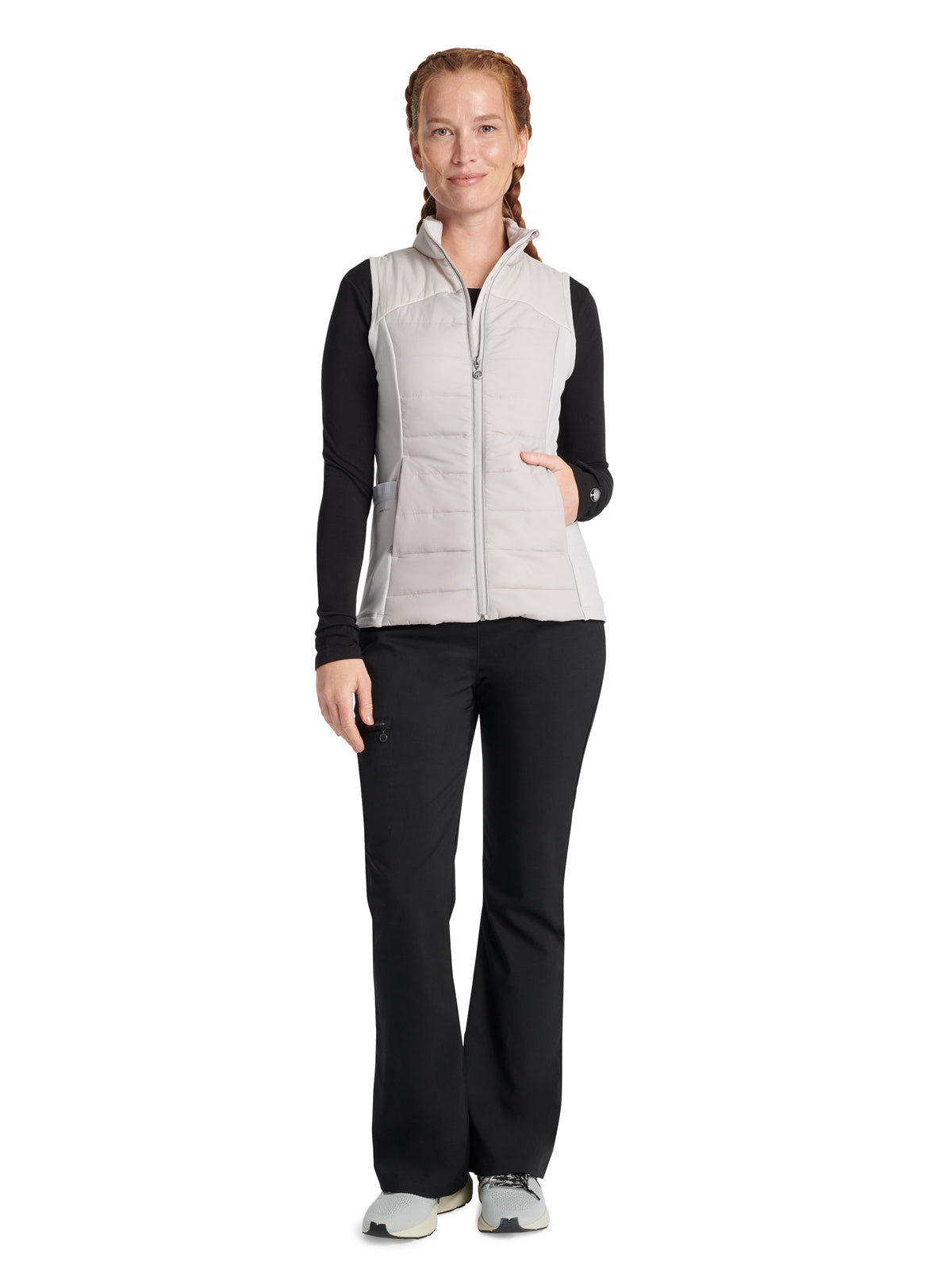 Women's 7-Pocket Khloe Quilted Vest - 500F - Silver