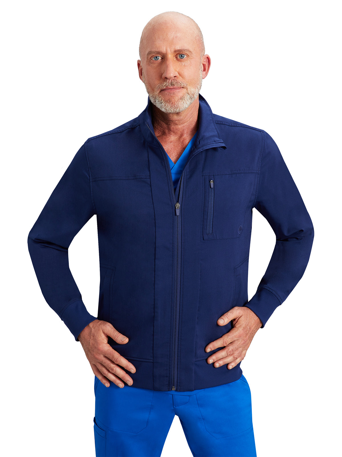 Men's 6-Pocket Jonathan Rib-Knit Jacket - 5530 - Navy