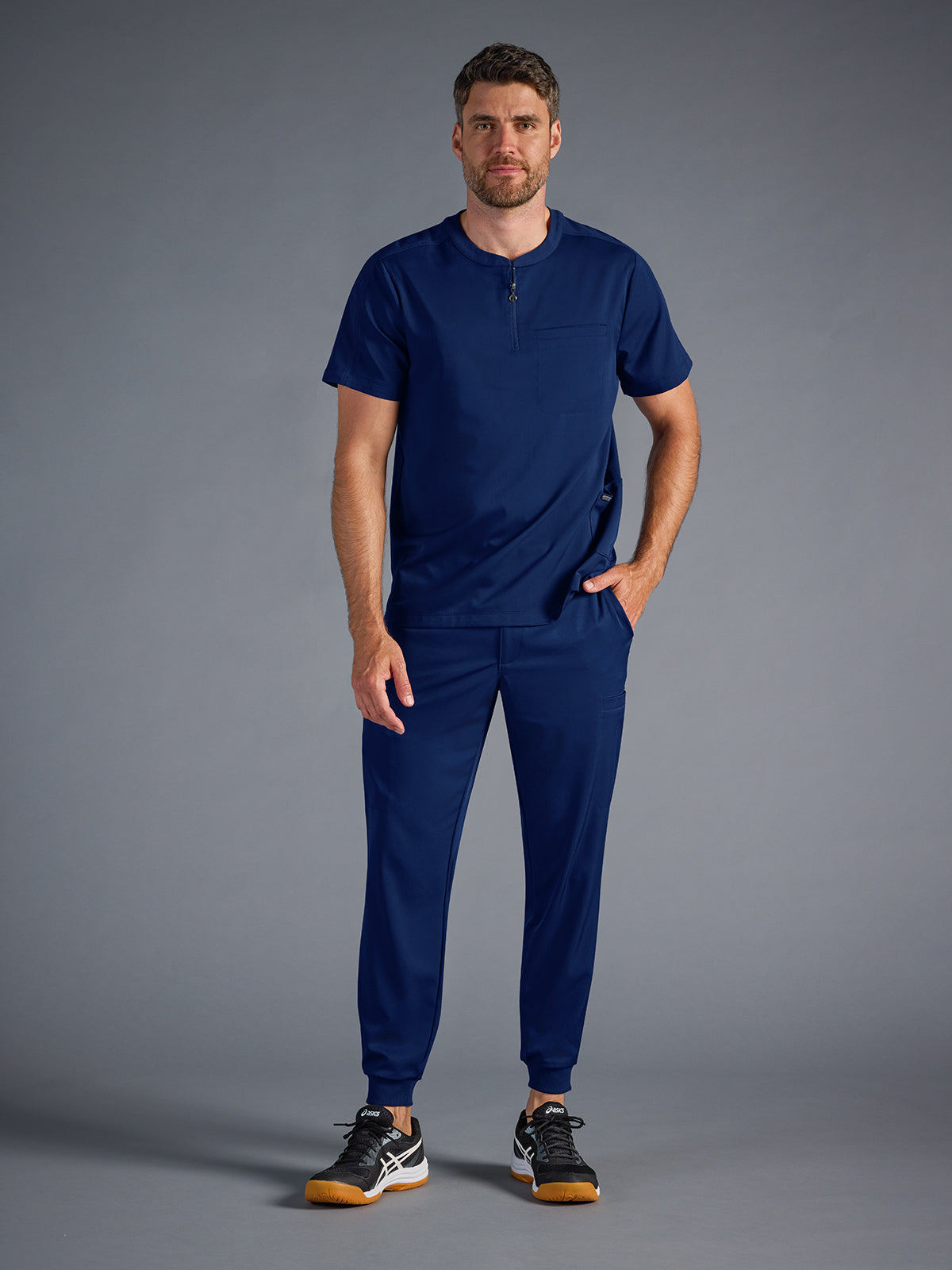 Men's Victor Quarter-Zip Top - 605A - DNavy