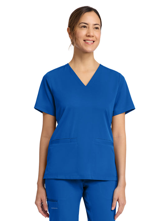 Women's 3-Pocket V-Neck Top - 653 - Royal