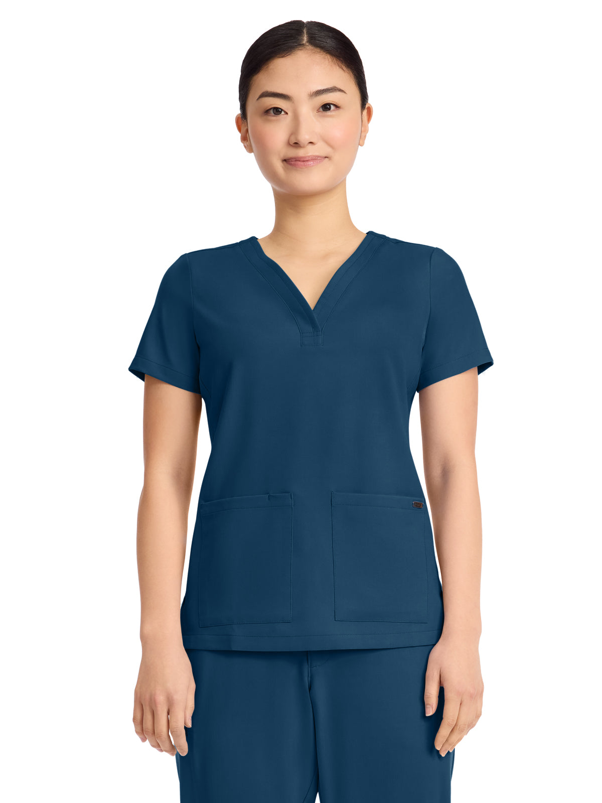 Women's 3-Pocket Y-Neck Top - 751 - Caribbean