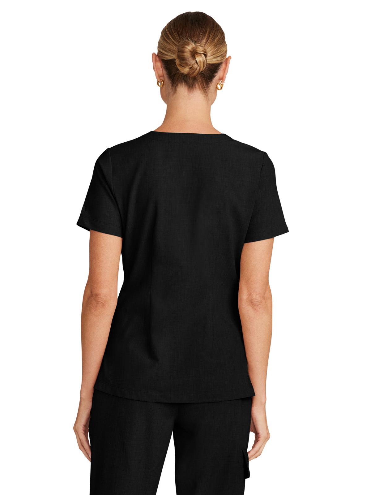 Women's 1-Pocket V-Neck Top - 755 - Black