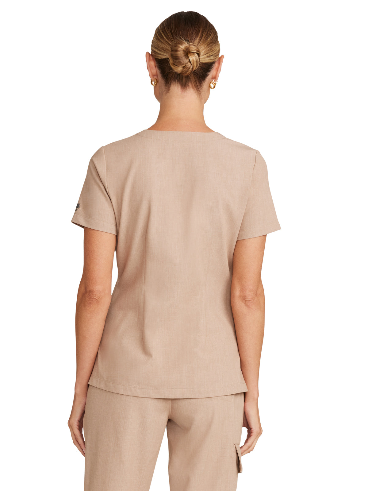 Women's 1-Pocket V-Neck Top - 755 - Desert Taupe