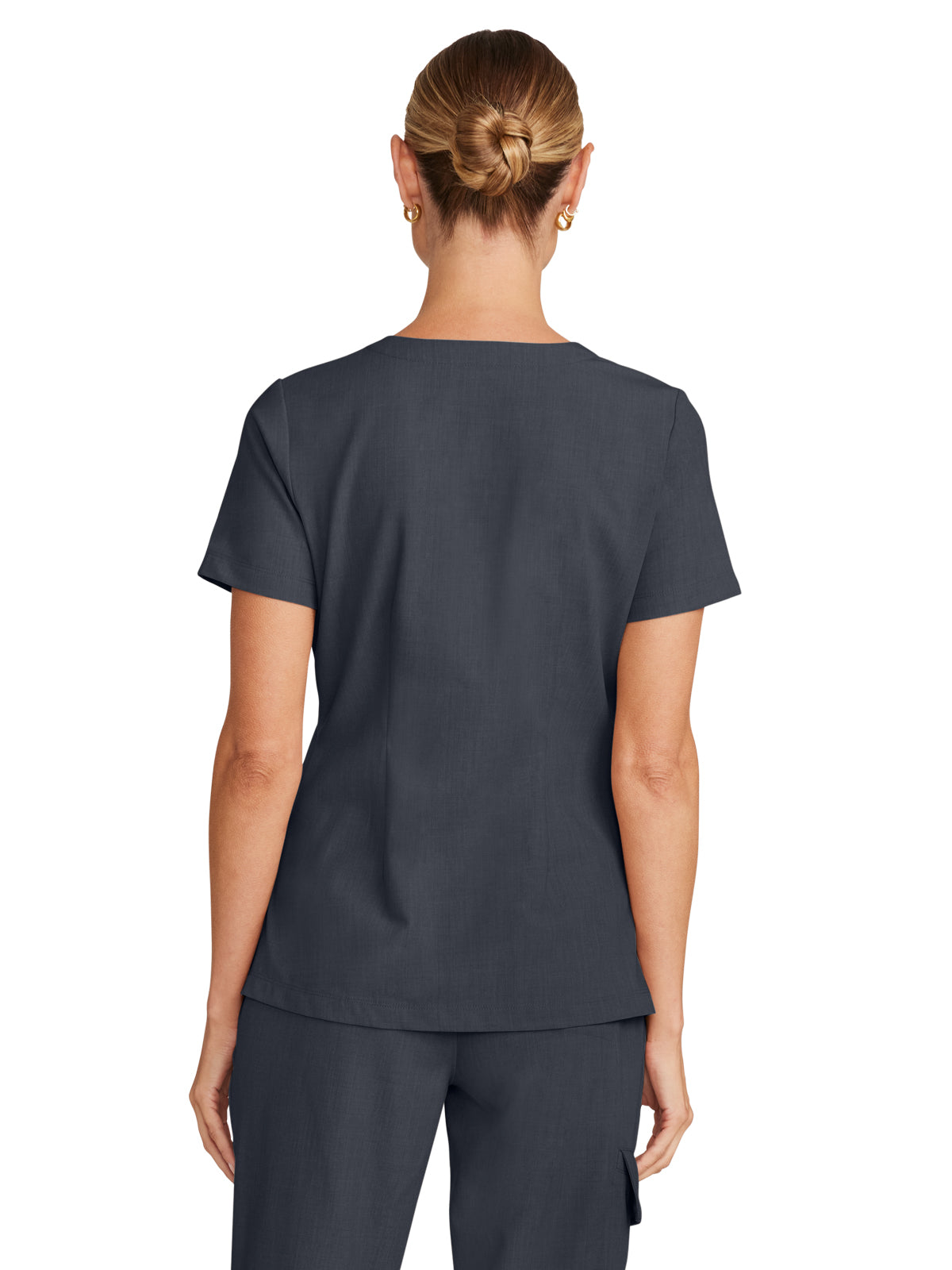 Women's 1-Pocket V-Neck Top - 755 - Pewter