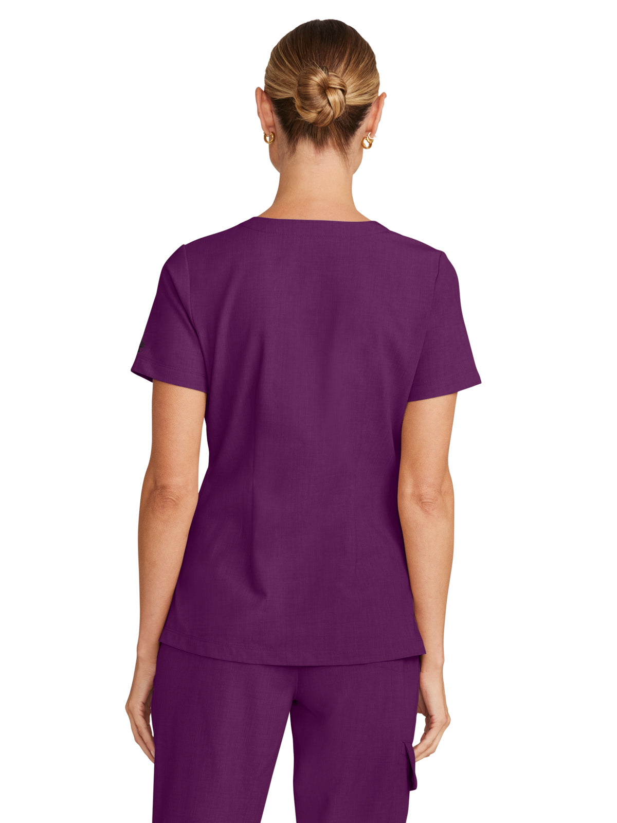 Women's 1-Pocket V-Neck Top - 755 - Wine