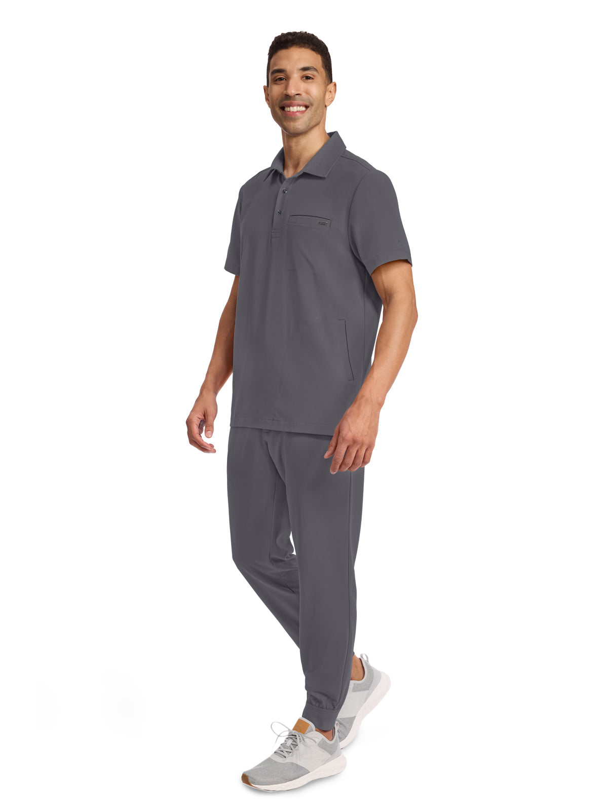 Men's 3-Pocket Polo Collar Top - 759 - Pewter