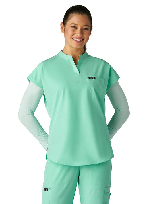 Women's One-Pocket Stretch Tuck-In Ari Top - 1093 - Heather Jelly Mint