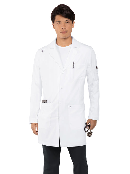 Men's Five-Pocket 38" His Everyday Stretch Lab Coat - 456 - White