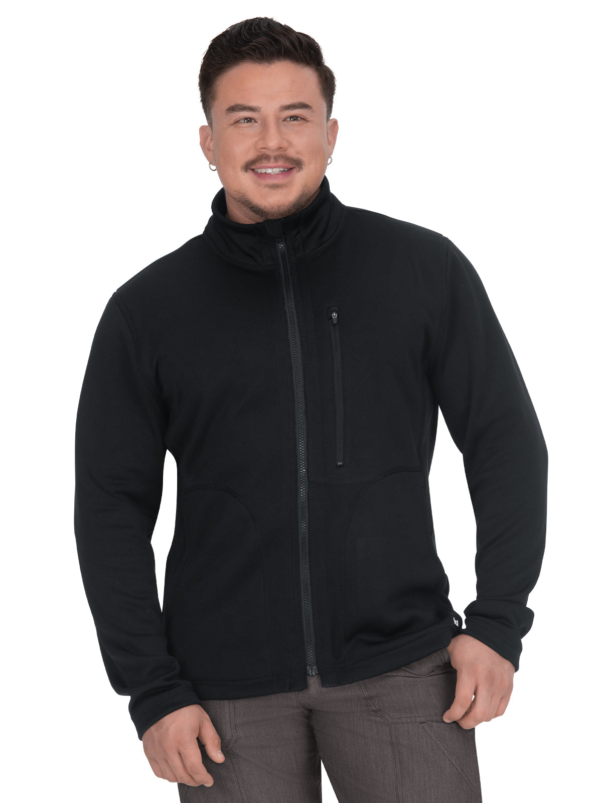 Men's Five-Pocket Bonded Fleece Exterior Reactivate Jacket - 461 - Black