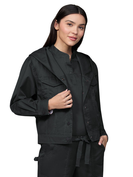 Women's Four-Pocket Nyra Cognac Jacket - 484 - Black