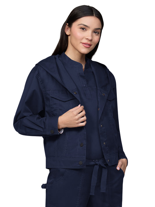 Women's Four-Pocket Nyra Cognac Jacket - 484 - Navy