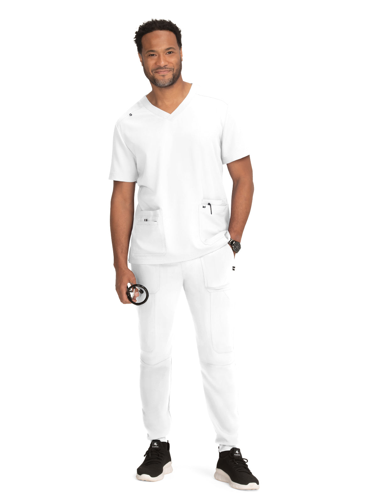 Men's 4-Pocket V-Neck Free To Be Top - 672 - White