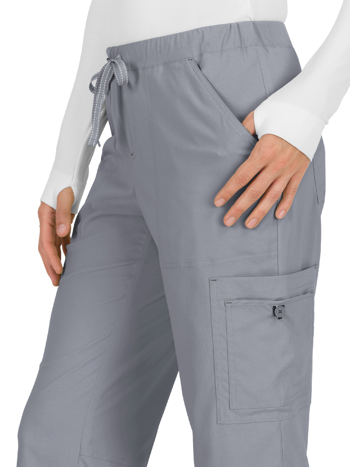 Women's 8-Pocket Stretch Cargo Holly Pant - 731 - Platinum Grey