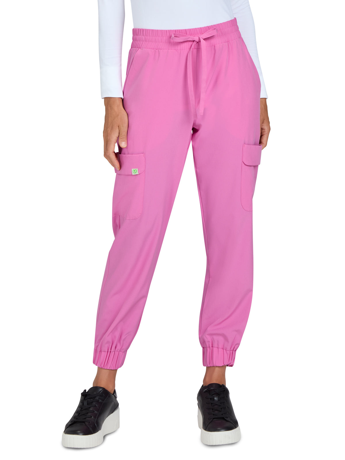 Women's Six-Pocket Jogger-Style Eco-Friendly Elastic Drawstring Terra Pant - 783 - Strawberry Moon