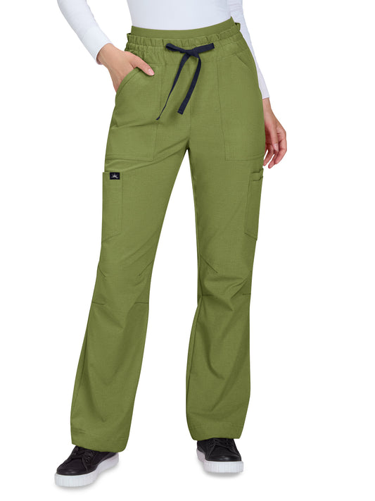 Women's Six-Pocket Wide-Leg Freda Pant - 785 - Martini Olive