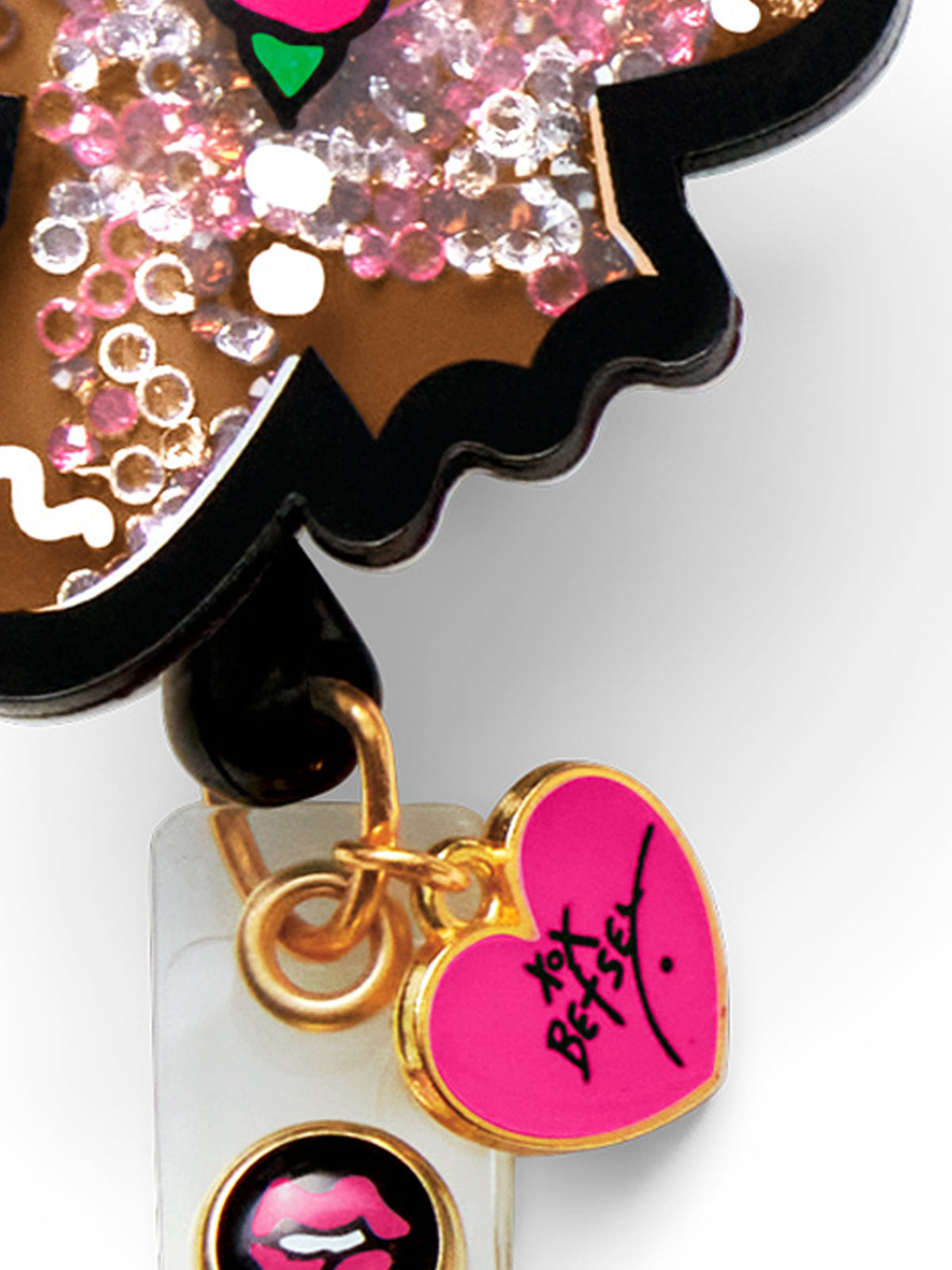Retractable Cord With Snap Badge Holder Badge Reel - BA156 - Gingerbread Bear