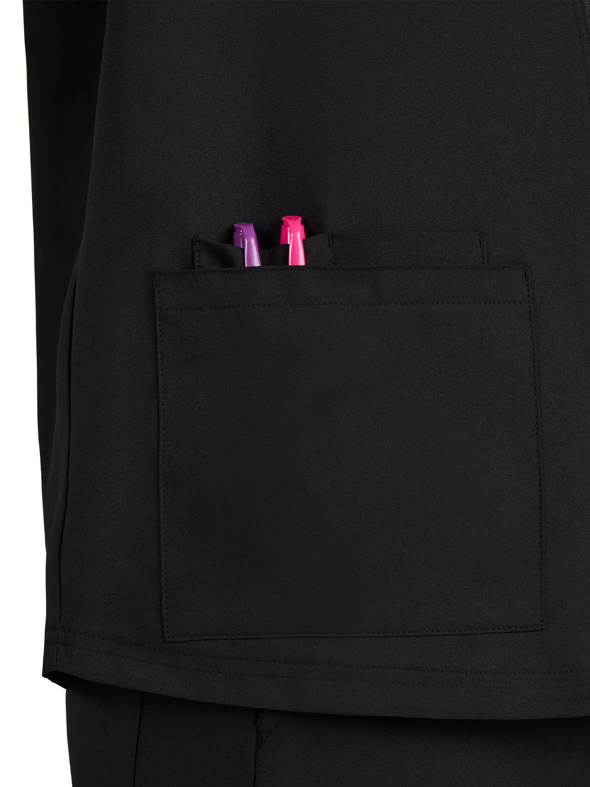 Men's 3-Pocket Zipper-Front Alpha Jacket - C401 - Black