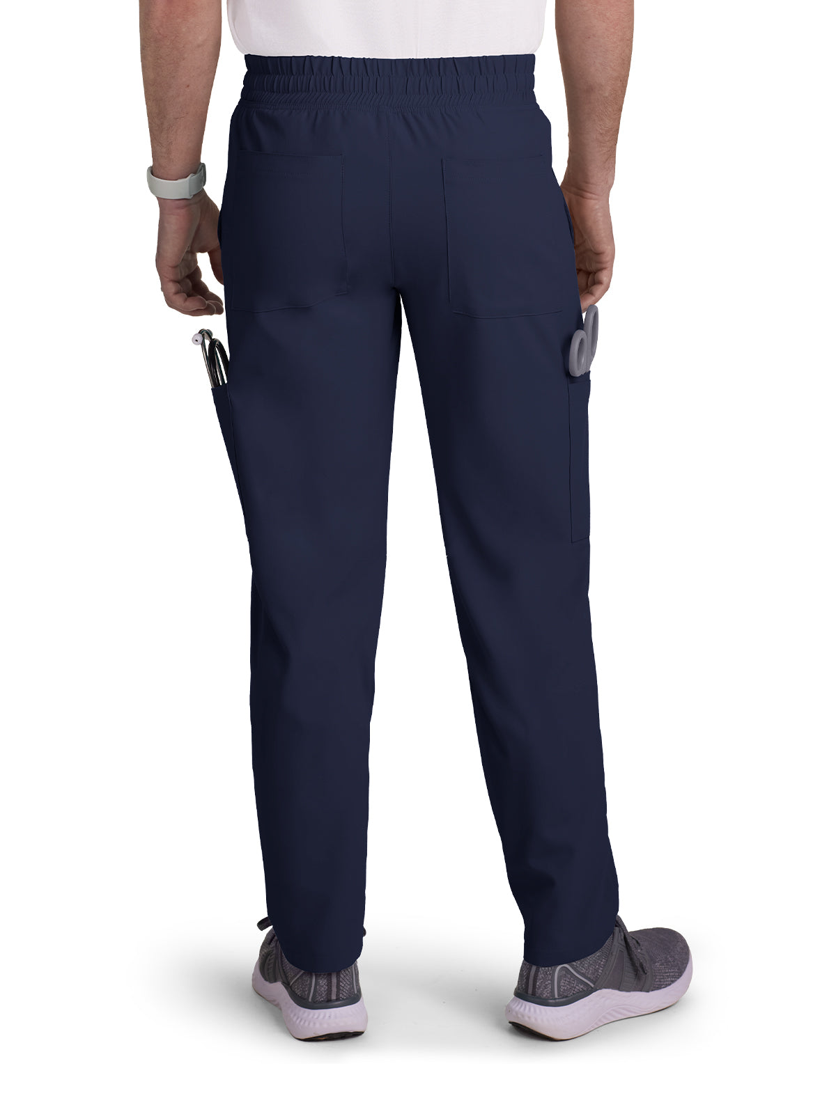 Men's 6-Pocket Drawstring Elastic Waist Neuro Pant - C601 - Navy