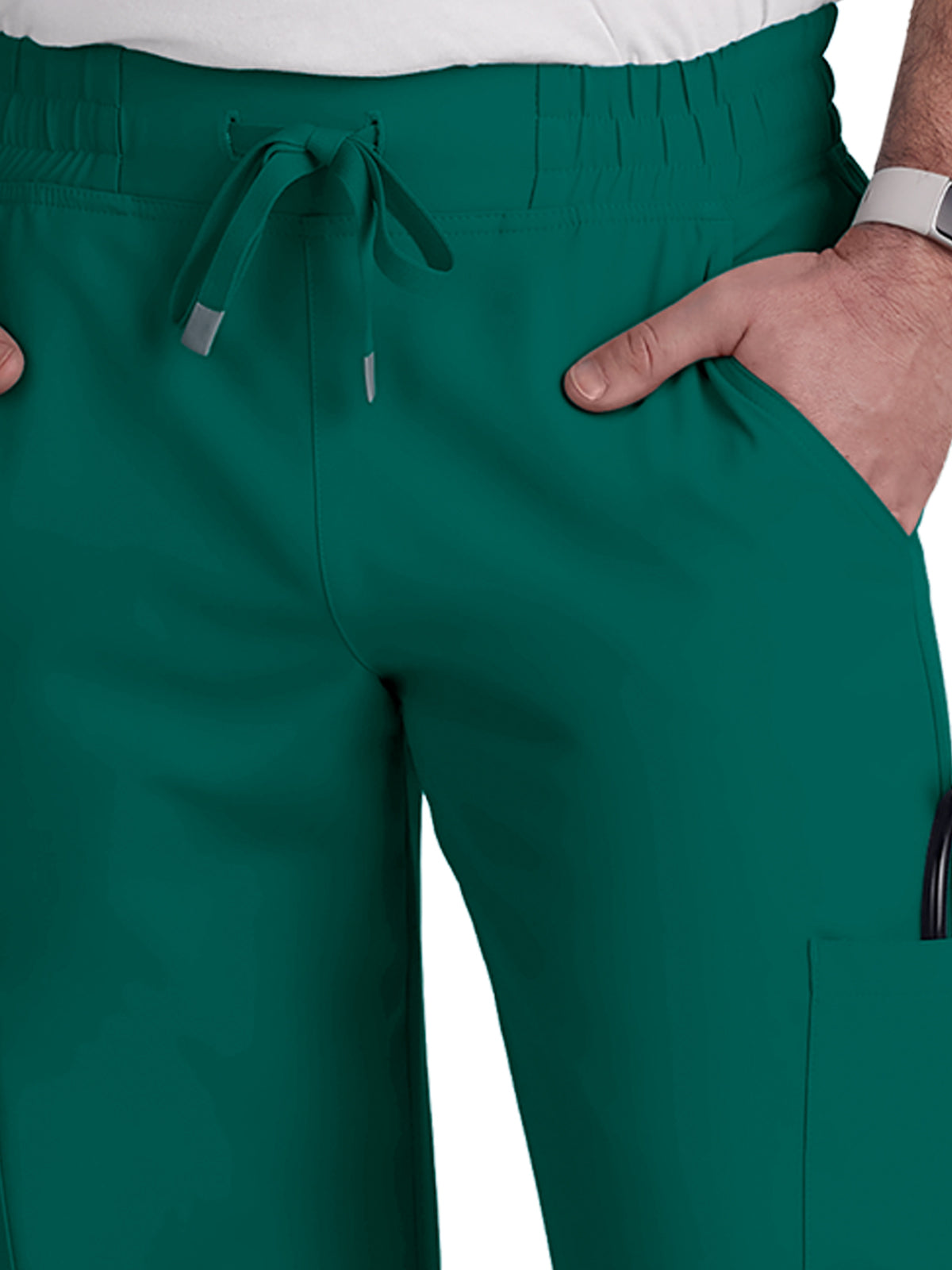 Men's 6-Pocket Drawstring Elastic Waist Neuro Pant - C601 - Hunter