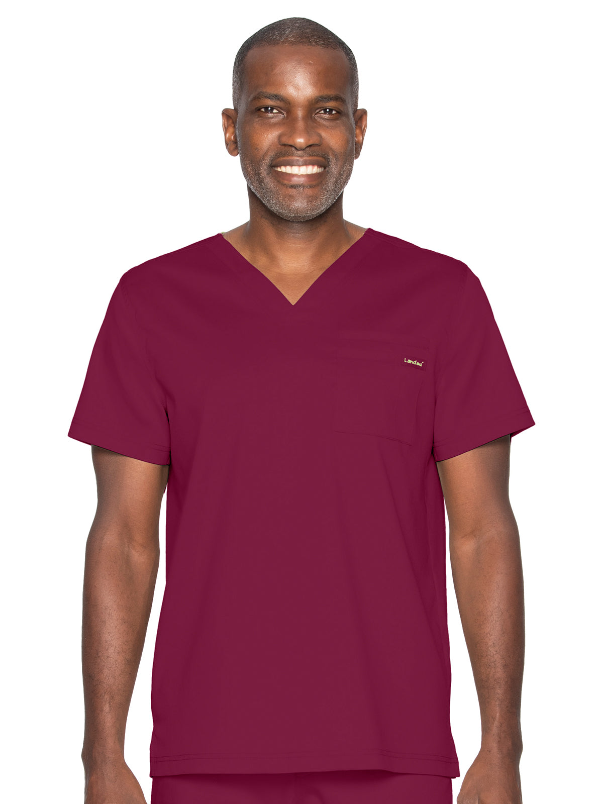 Unisex Two-Pocket Tuckable V-Neck Top - 4259 - Wine