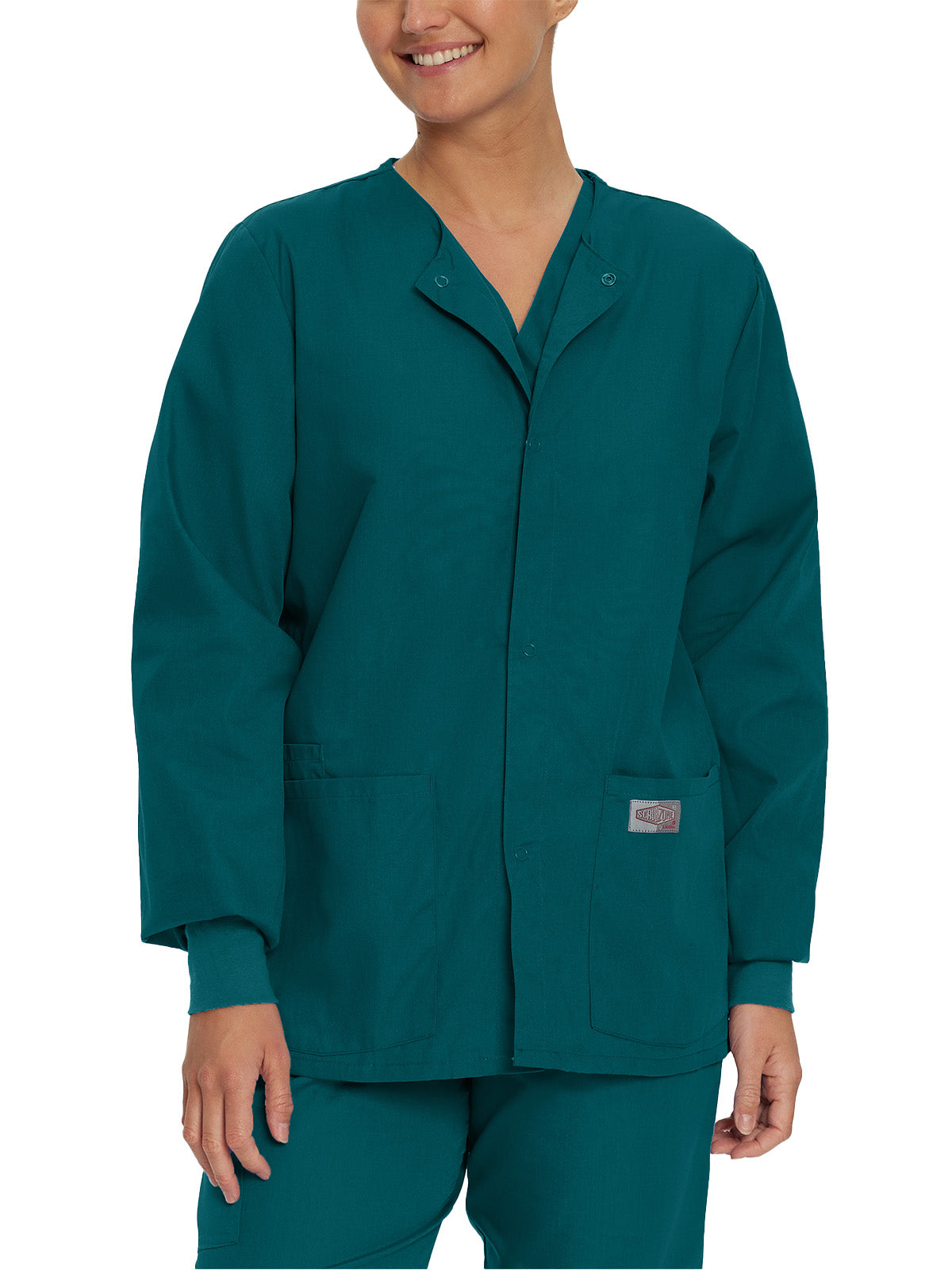 Unisex Three-Pocket Snap-Front Warm-Up Jacket - 75231 - Caribbean