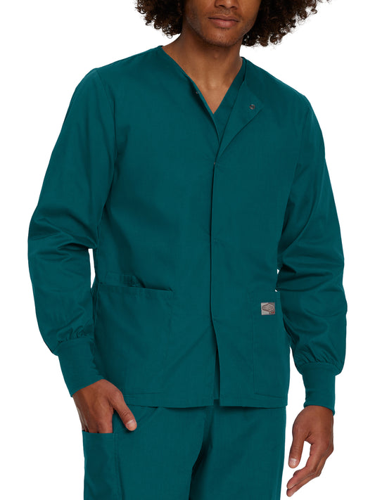 Unisex Three-Pocket Snap-Front Warm-Up Jacket - 75231 - Caribbean