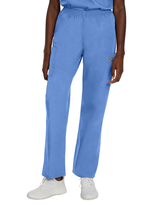 Women's Three-Pocket High-Rise Triple-Elastic Waist Pant - 83221 - Ceil Blue
