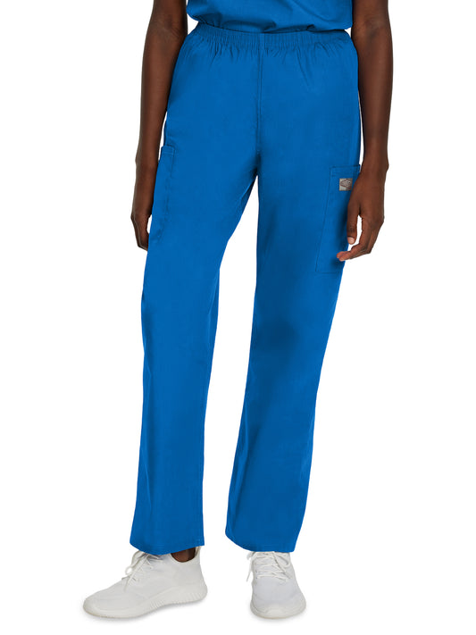 Women's Three-Pocket High-Rise Triple-Elastic Waist Pant - 83221 - Royal Blue