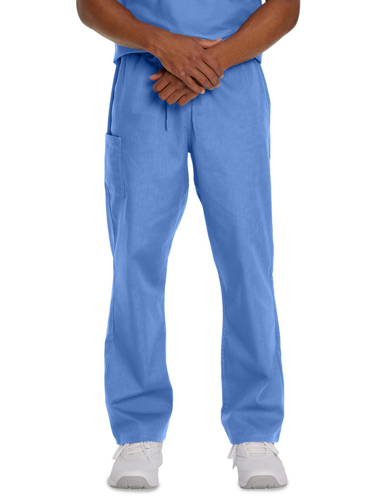 Unisex Two-Pocket High Rise Waist Straight Leg Pant - 85221 - Ceil Blue