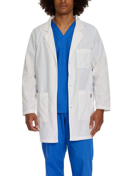 Unisex Three-Pocket 35.5" Mid-Length Lab Coat - 86002 - White