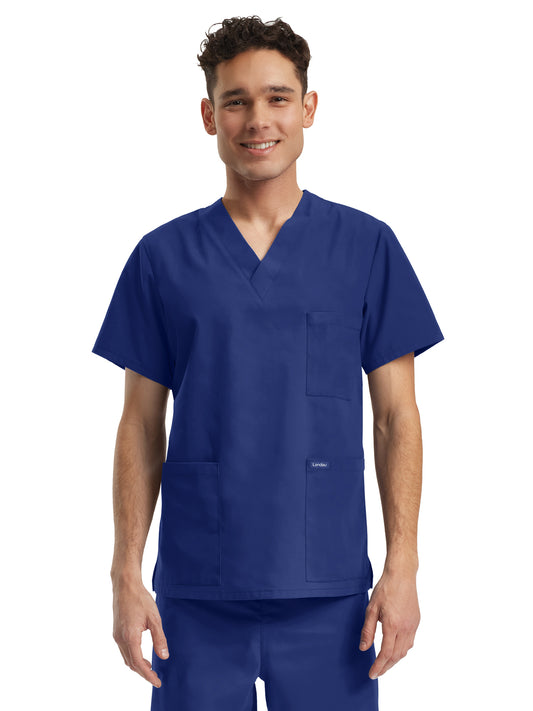 Unisex Three-Pocket V-Neck Top - LT121 - Royal Blue