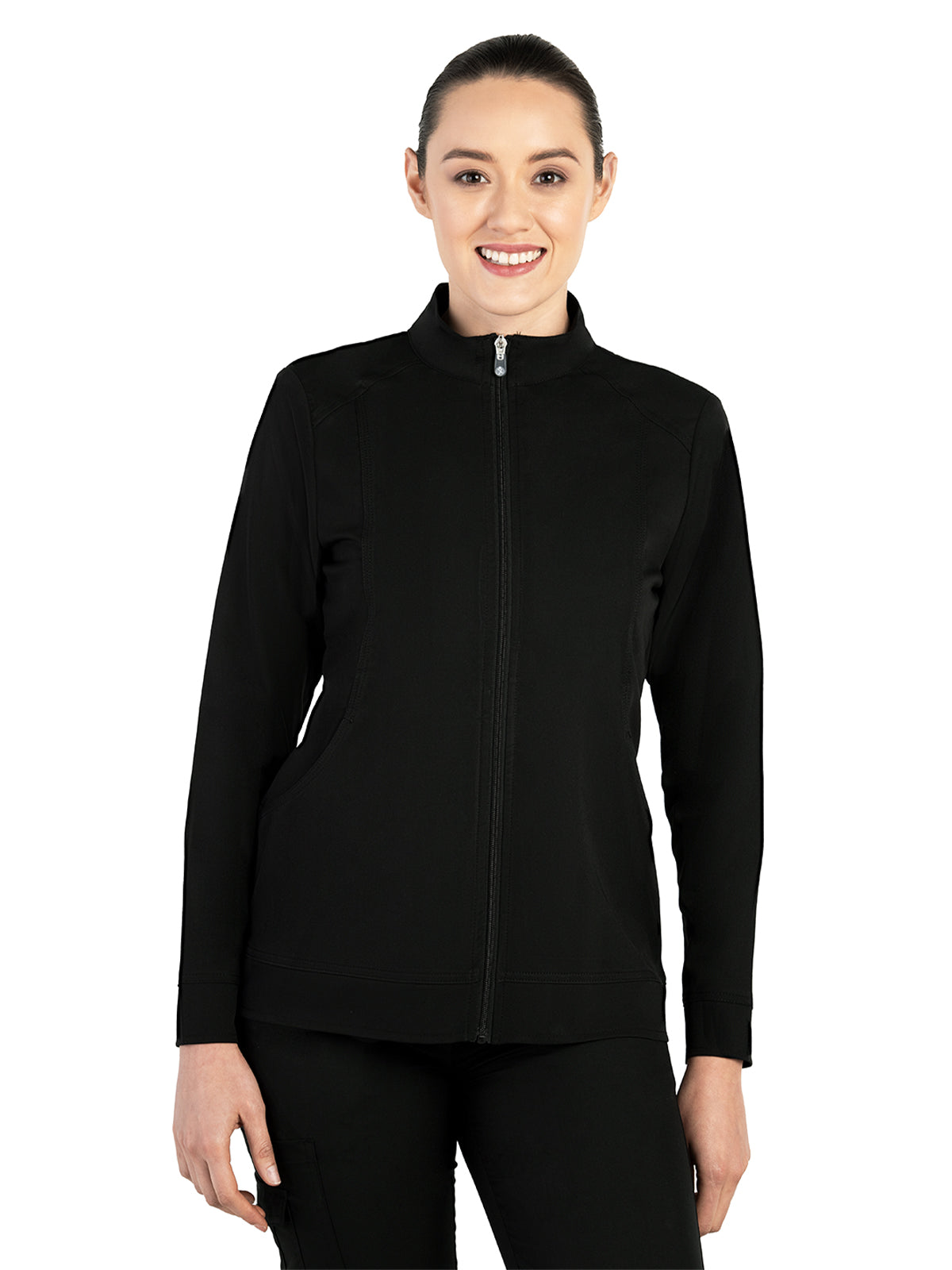 Women's Mandarin Collar Jacket - 1434 - Black
