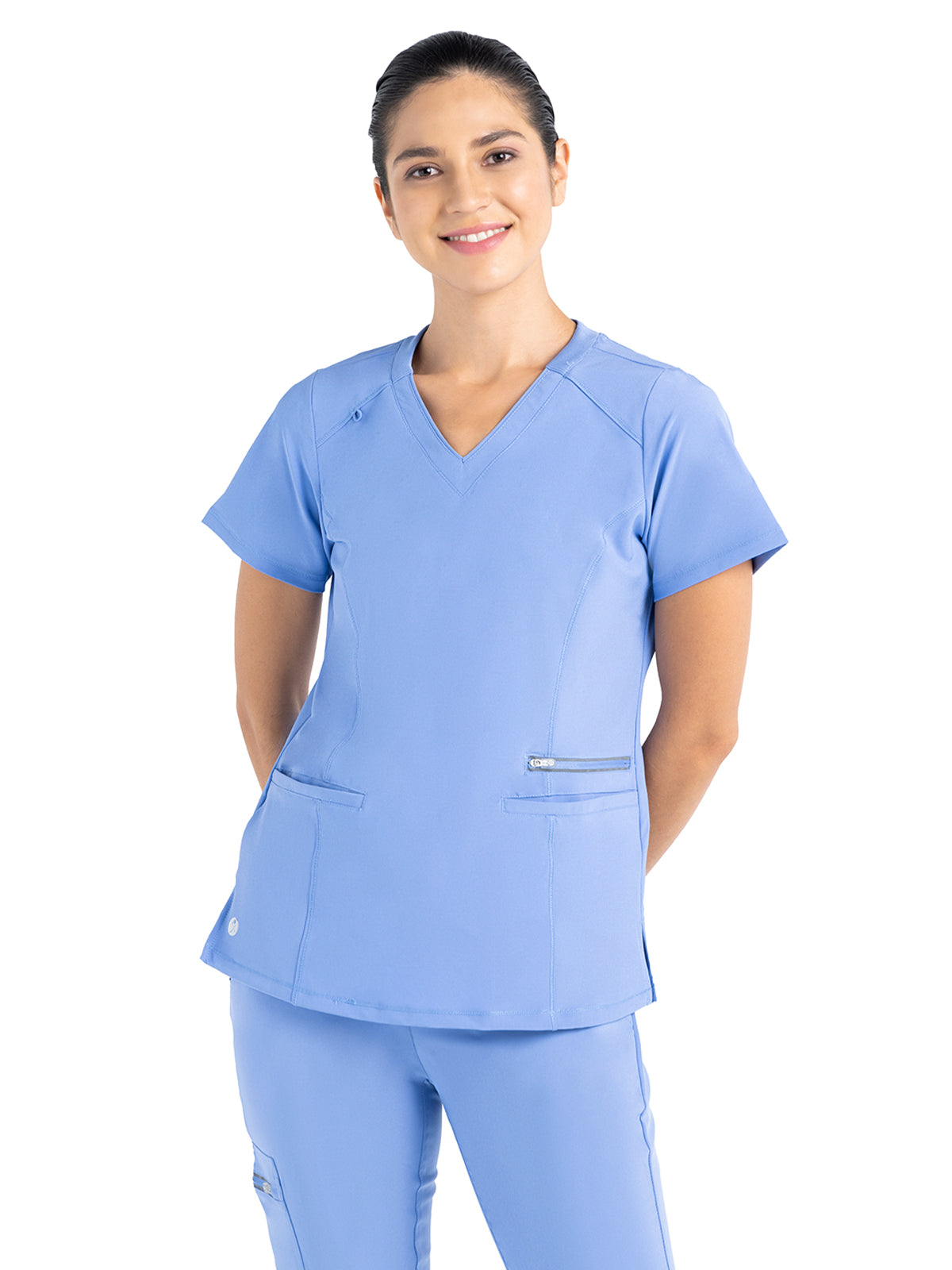 Women's Active Fashion Top - 1514 - Ceil Blue