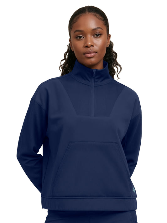 Women's 1-Pocket Half Zip Jacket - 00079 - Navy