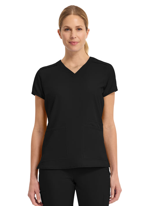 Women's 3-Pocket Shoulder Binding Top - 2411 - Black