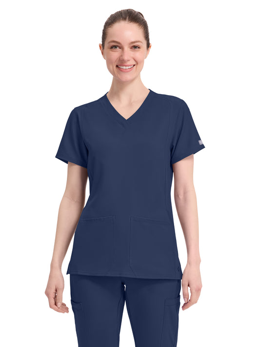 Women's 4-Pocket Shaped Shoulder Seam Top - 2468 - Navy
