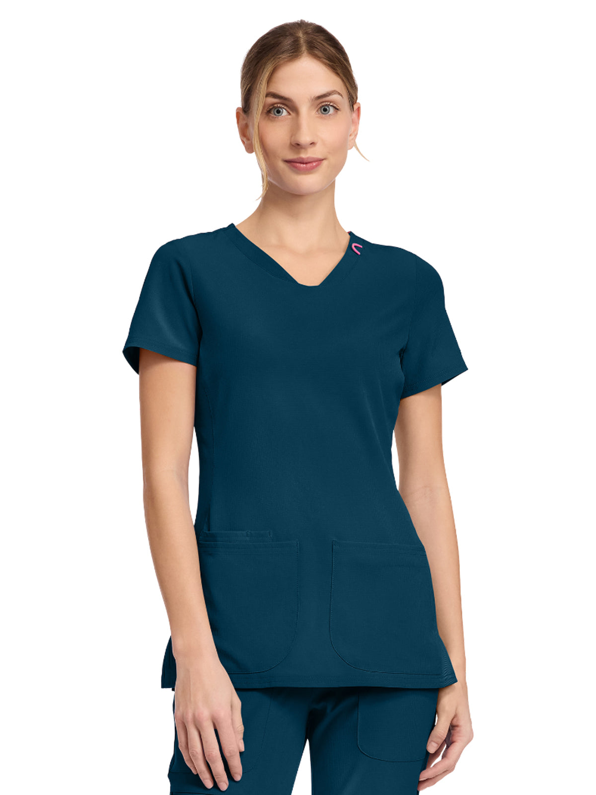 Women's 3-Pocket V-Neck Top - 702 - Caribbean