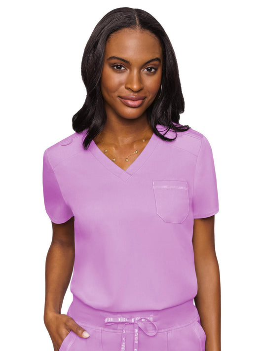 Women's 1-Pocket V-Neck Top - 7448 - Lilac