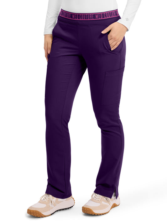 Women's 2 Cargo Pocket Pant - 7739 - Eggplant