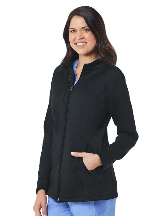 Women's Three-Pocket Bonded Fleece Jacket - 3812 - Black